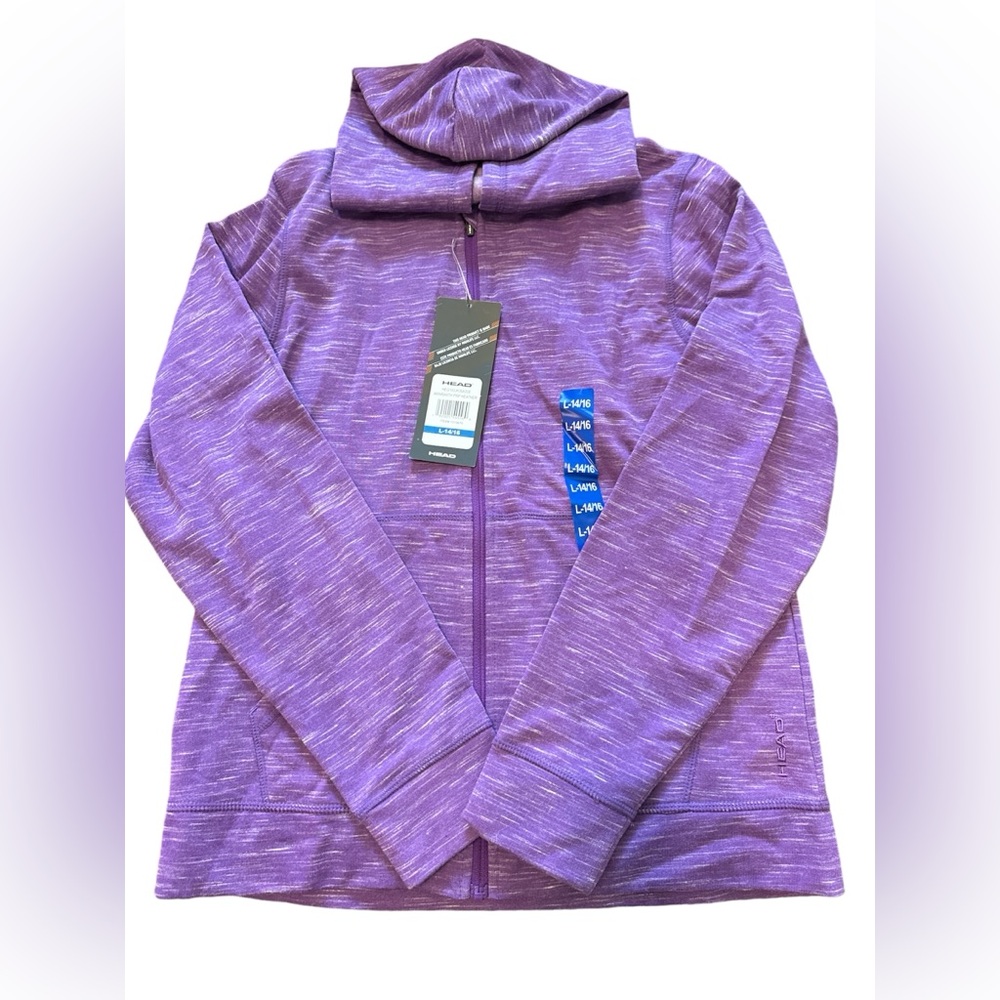 NWT Head full zip sweatshirt. Size Large 14 / 16. Nice stretch.